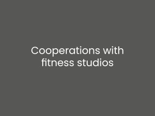 Cooperations with fitness studios at cademify
