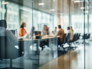 meeting room with glass