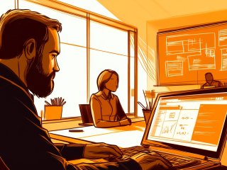 drawing people sitting in the office